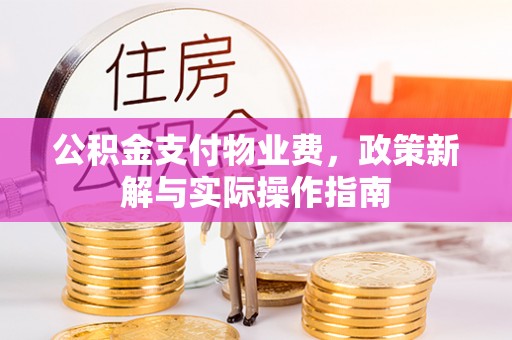 快速公积金支付物业费，政策新解与实际操作指南