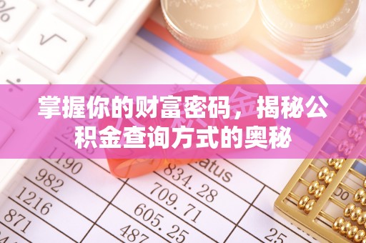 快速掌握你的财富密码，揭秘公积金查询方式的奥秘