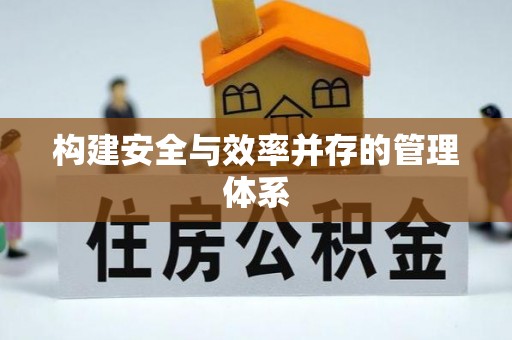 快速构建安全与效率并存的管理体系