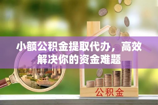 快速小额公积金提取代办，高效解决你的资金难题