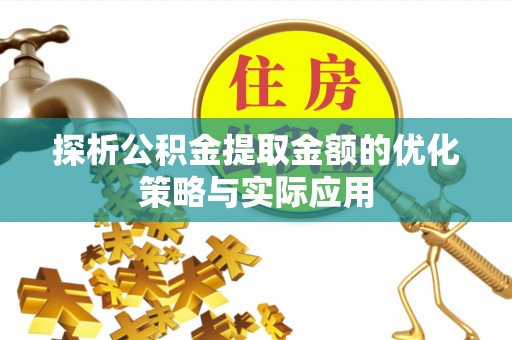 快速探析公积金提取金额的优化策略与实际应用