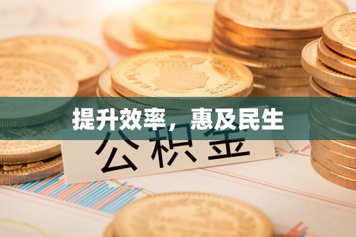 快速提升效率，惠及民生