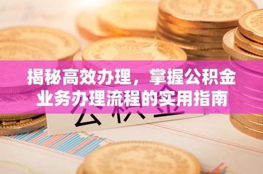 快速揭秘高效办理，掌握公积金业务办理流程的实用指南