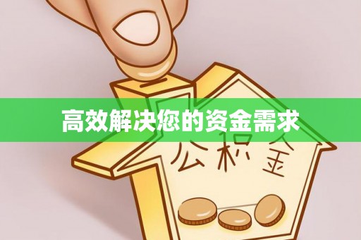 快速高效解决您的资金需求