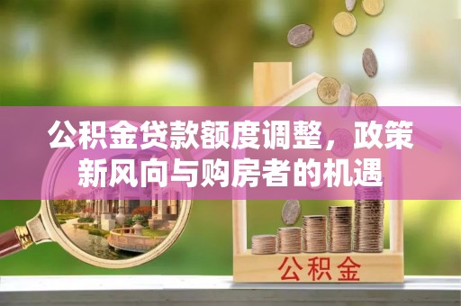 快速公积金贷款额度调整，政策新风向与购房者的机遇
