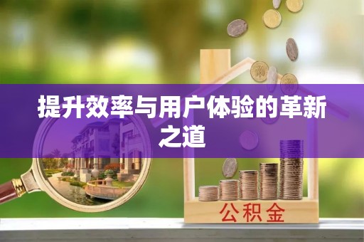 快速提升效率与用户体验的革新之道