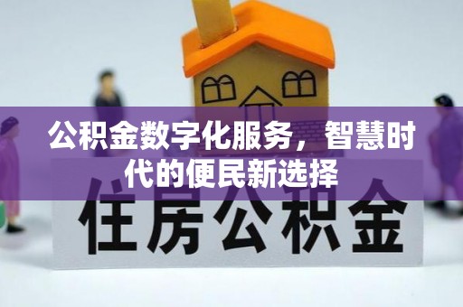 快速公积金数字化服务，智慧时代的便民新选择