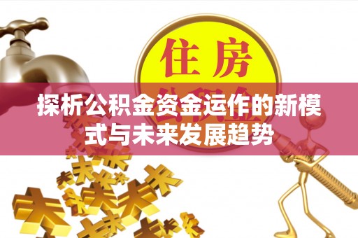 快速探析公积金资金运作的新模式与未来发展趋势