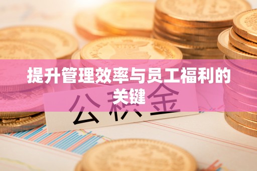 快速提升管理效率与员工福利的关键