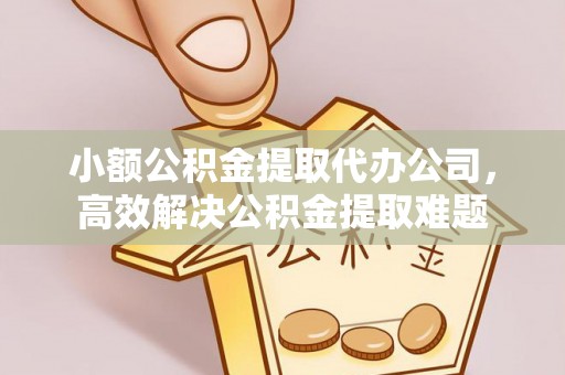快速小额公积金提取代办公司，高效解决公积金提取难题