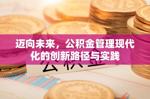 快速迈向未来，公积金管理现代化的创新路径与实践