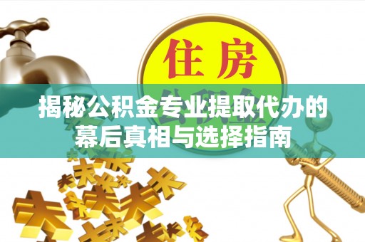 快速揭秘公积金专业提取代办的幕后真相与选择指南