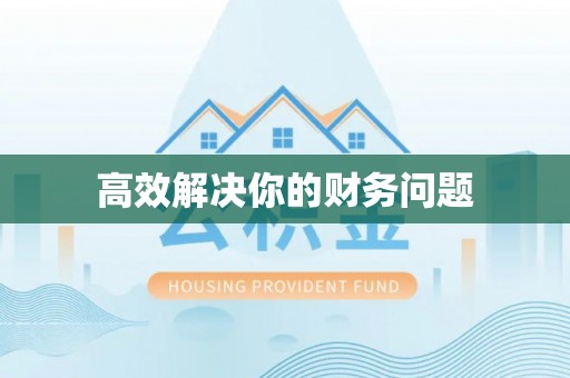 快速高效解决你的财务问题
